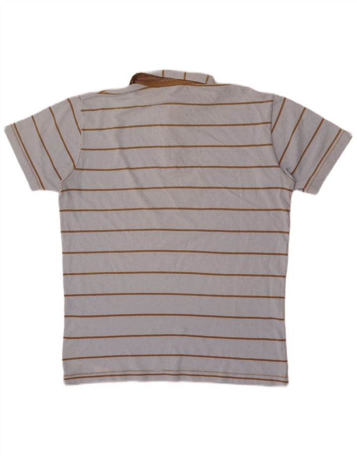 Camisa polo masculina Gant grande algodão listrado azul