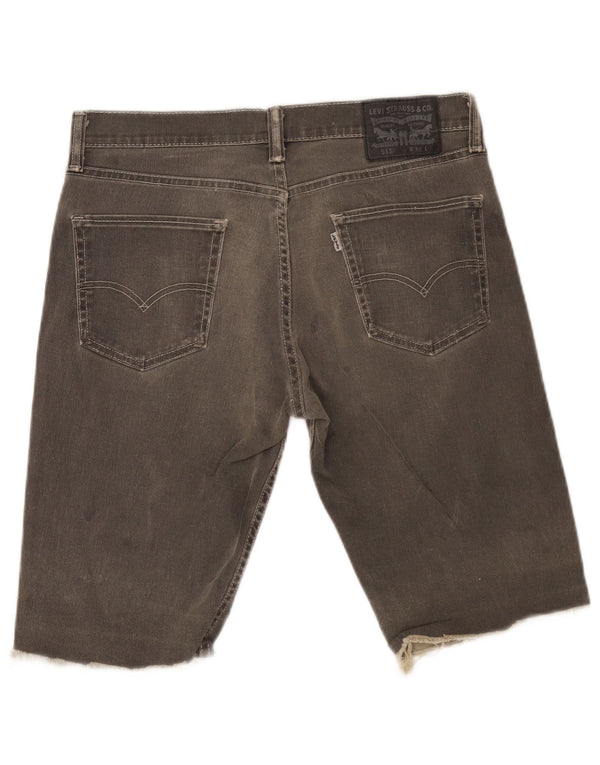 Shorts jeans masculino Levi's W34 grande algodão cinza