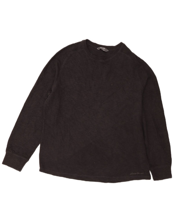 Eddie Bauer Top masculino manga comprida XL algodão preto