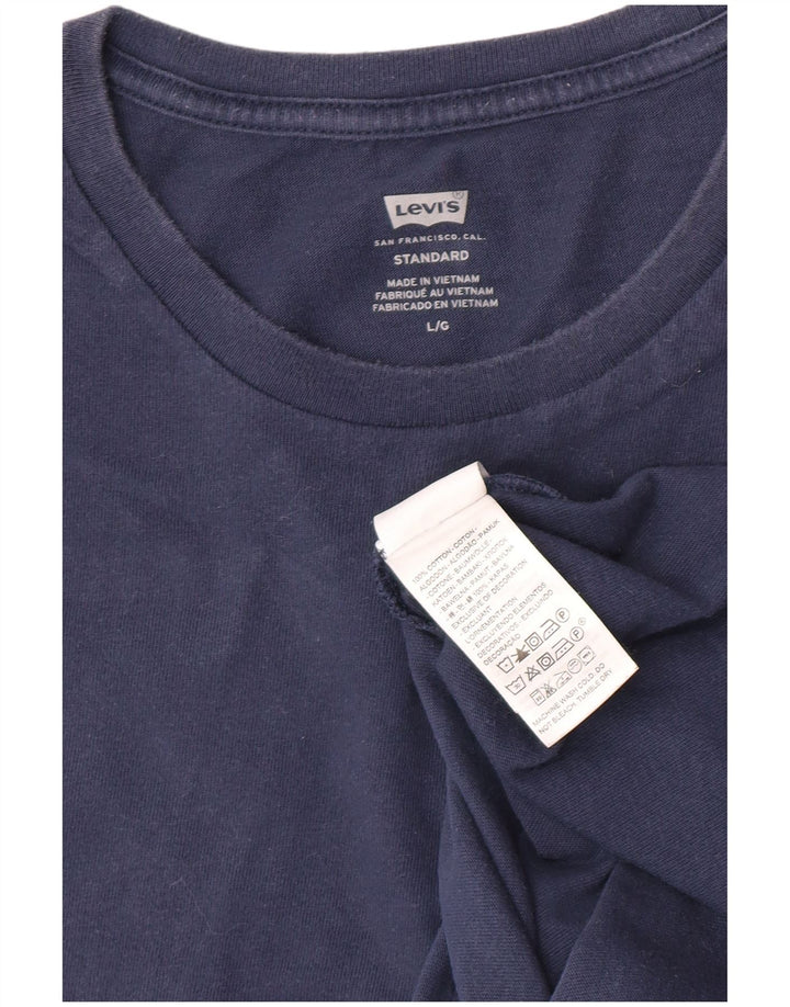 Camiseta masculina Levi's grande algodão azul marinho