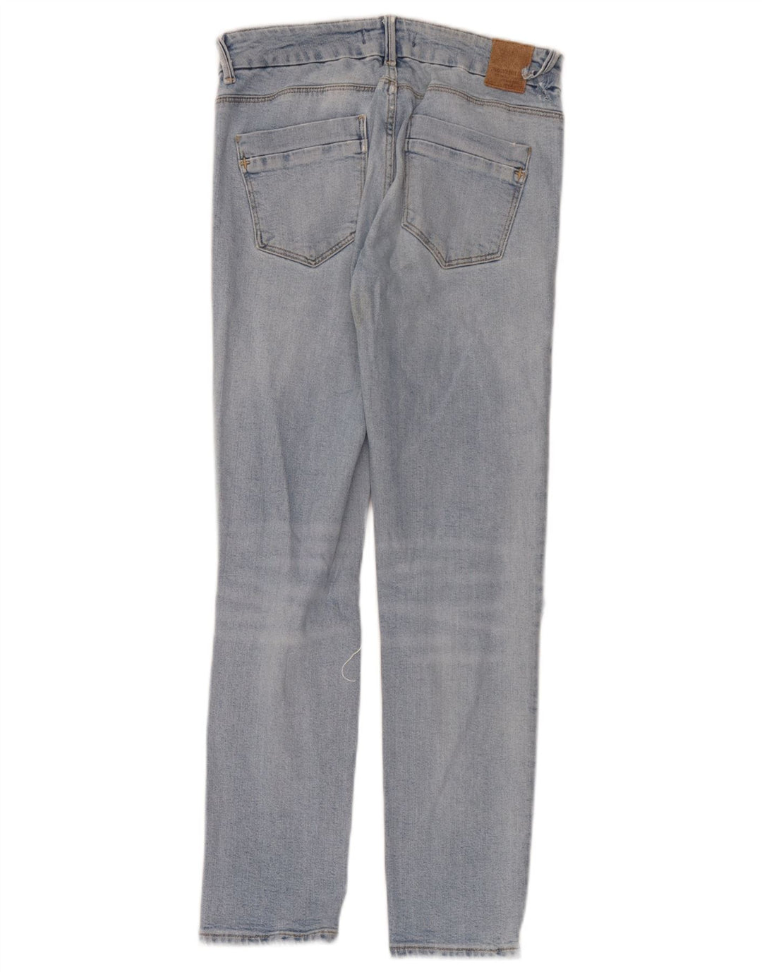 Zara Jeans femininos desgastados slim UE 38 pequeno W28 L28 azul