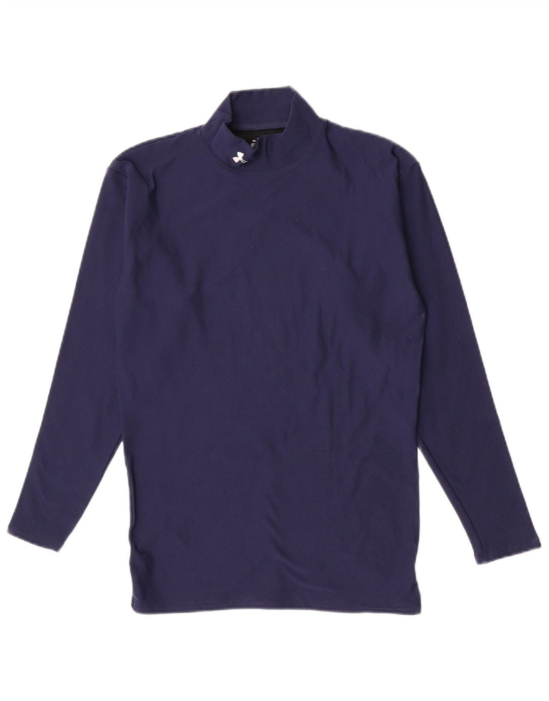 Top feminino Under Armour manga comprida UK 14 grande azul marinho nylon