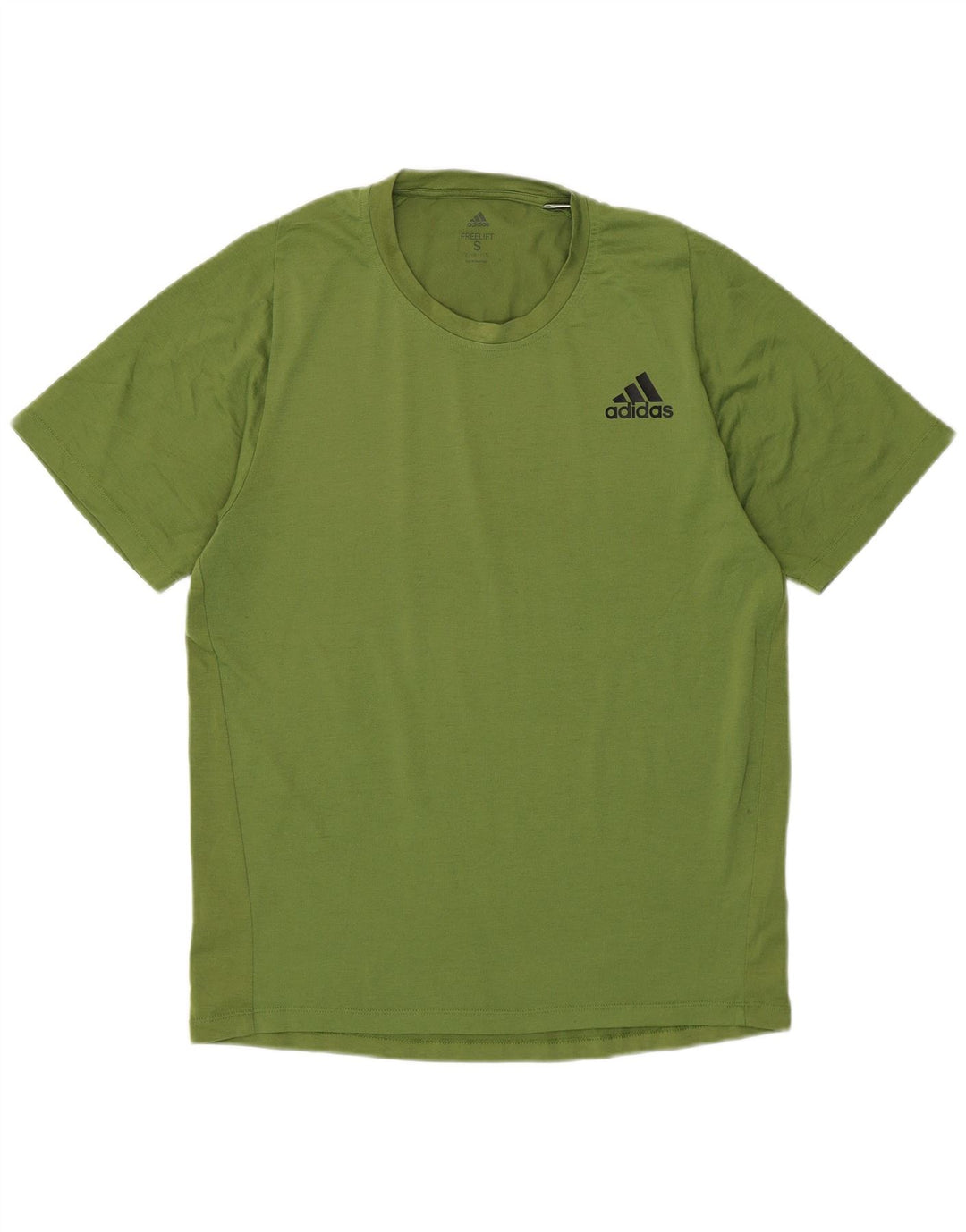 Adidas Mens Climalite Camiseta Top Pequeno Algodão Verde