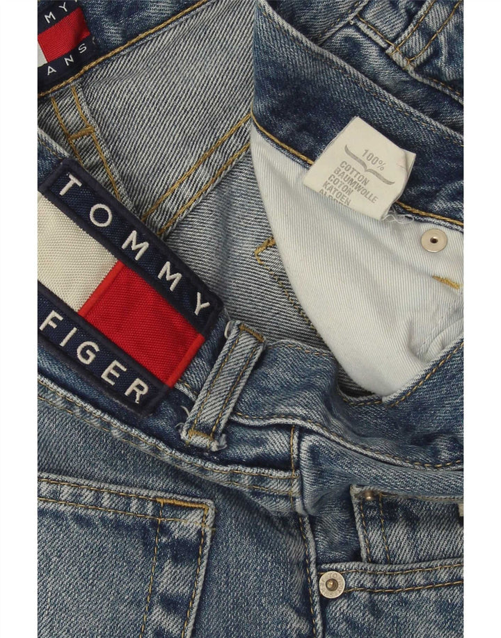 Jeans retos masculinos Tommy Hilfiger W30 L30 algodão azul
