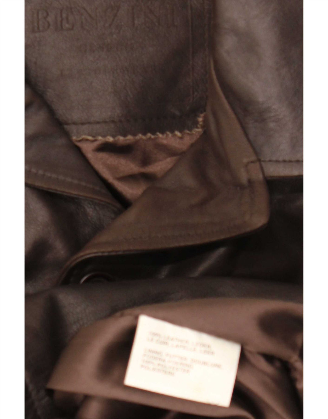 Jaqueta de couro masculina vintage UK 42 XL marrom