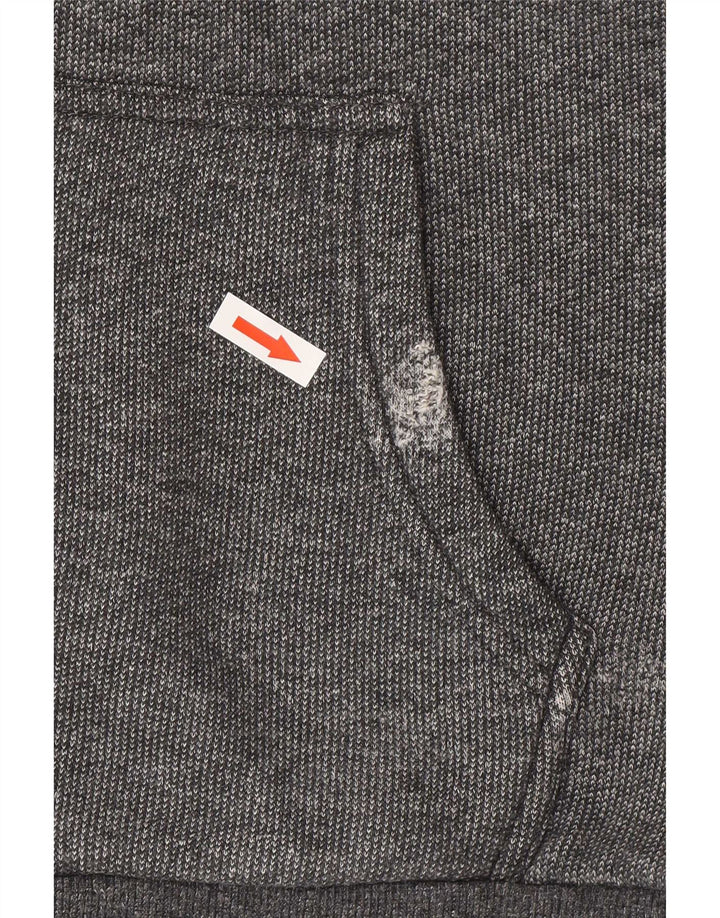 Suéter com capuz masculino Superdry XL cinza algodão