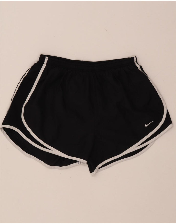 Shorts esportivos femininos NIKE Dri Fit UK 14 grandes pretos