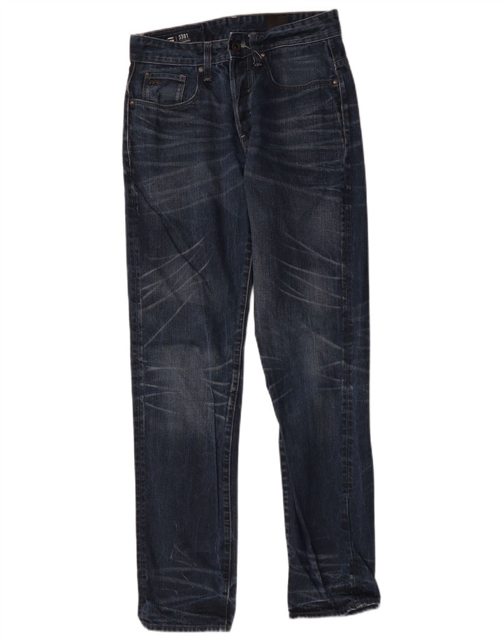 Calça jeans feminina G-Star 3301 Tapered W29 L34 azul marinho