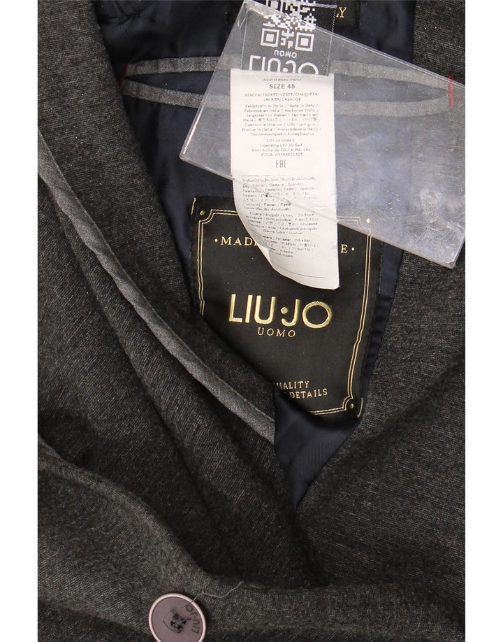 Jaqueta blazer masculina Liu Jo com 2 botões IT 46 Viscose cinza pequena