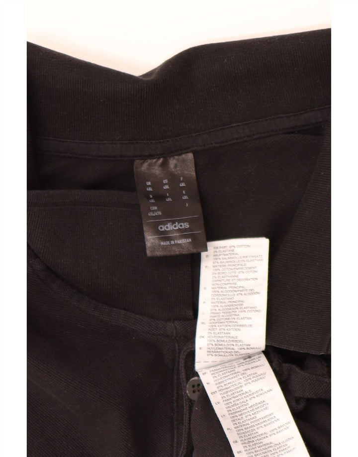 Camisa polo masculina Adidas 4XL algodão preto