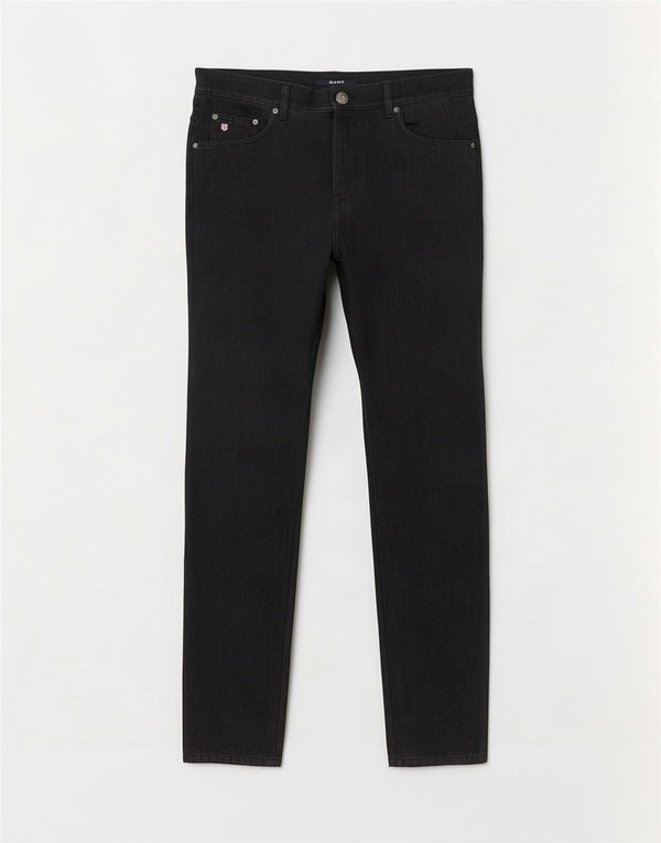 Gant masculino Tyler cintura baixa regular ajuste jeans reto W34 L34 algodão cinza