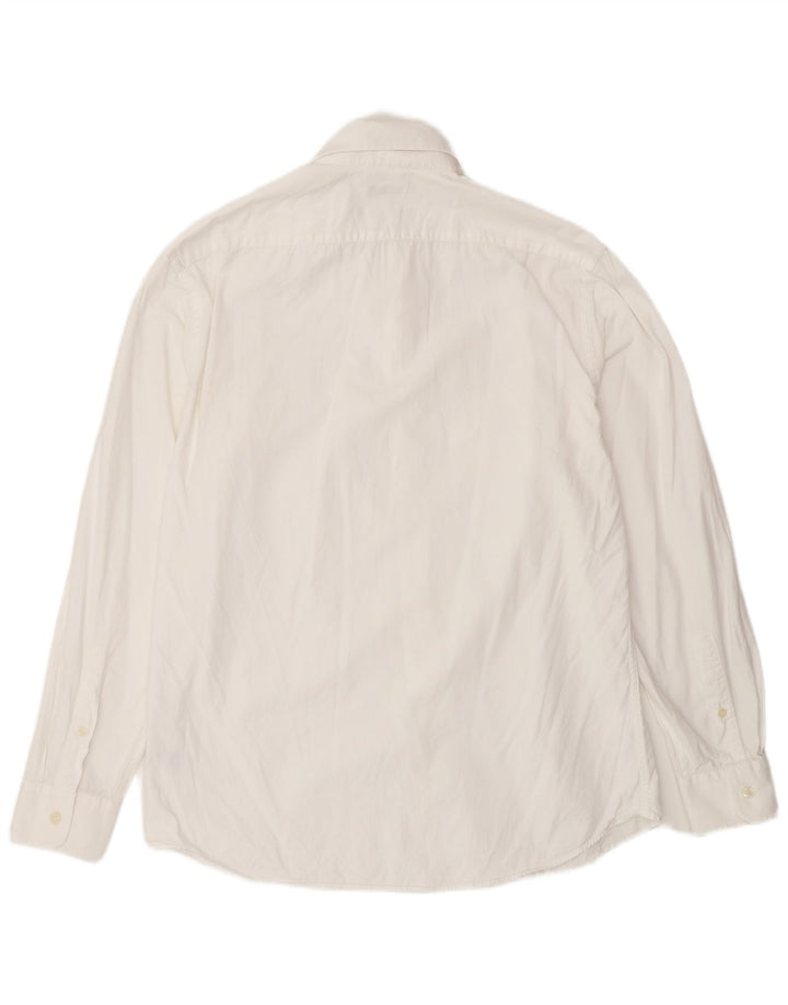 Camisa masculina Jaeger de ajuste moderno tamanho 16 grande algodão branco