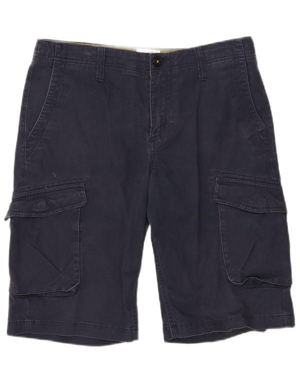 Timberland Mens Cargo Shorts W30 Médio Algodão Azul Marinho