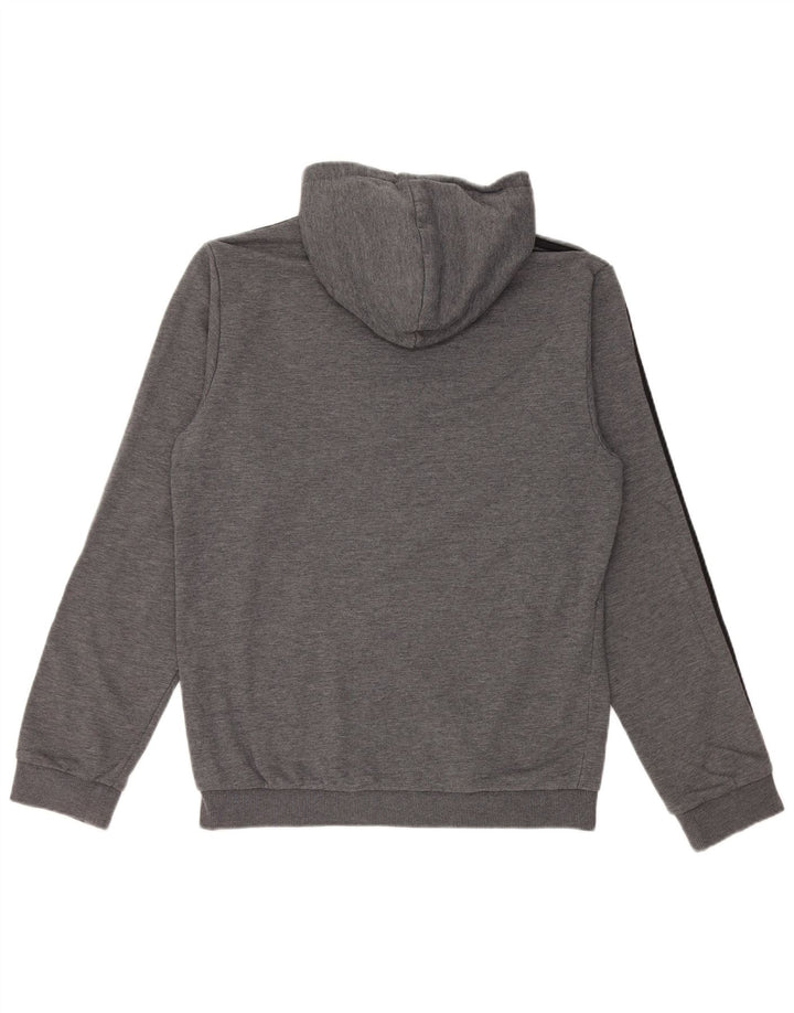 Adidas Mens Hoodie Jumper Pequeno Algodão Cinza
