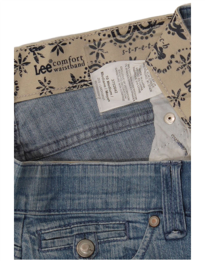 Shorts jeans feminino LEE EUA 10 grande W32 algodão azul