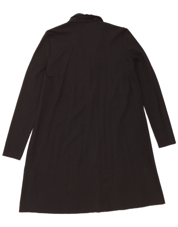 Cos Vestido básico feminino de manga comprida UK 14 médio preto Lyocell