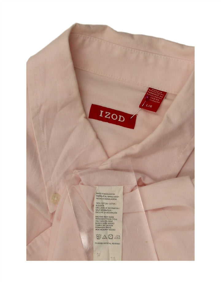 Camisa masculina IZOD grande algodão rosa