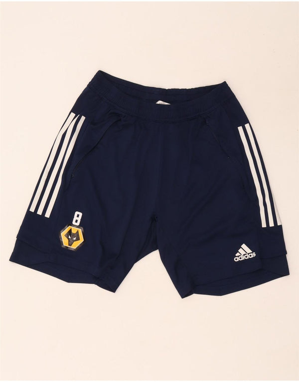 Adidas Mens Wolverhampton Wanderers Sport Shorts Médio Azul Marinho Poliéster