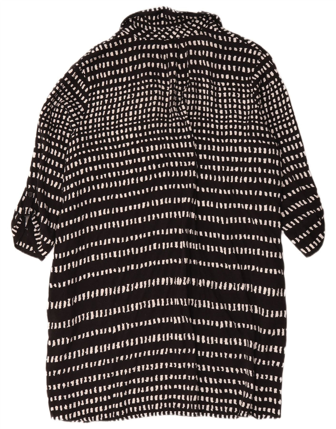 Vestido básico feminino Hobbs manga 3/4 Reino Unido 18 XL preto viscose geométrica