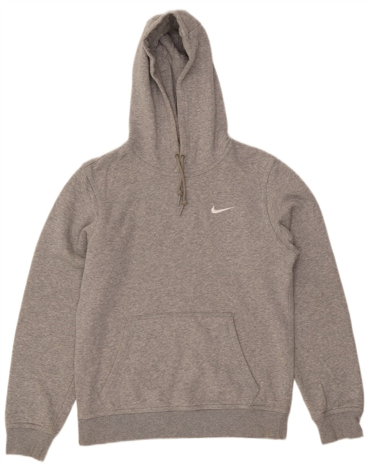 Jumper com capuz masculino Nike pequeno algodão manchado cinza