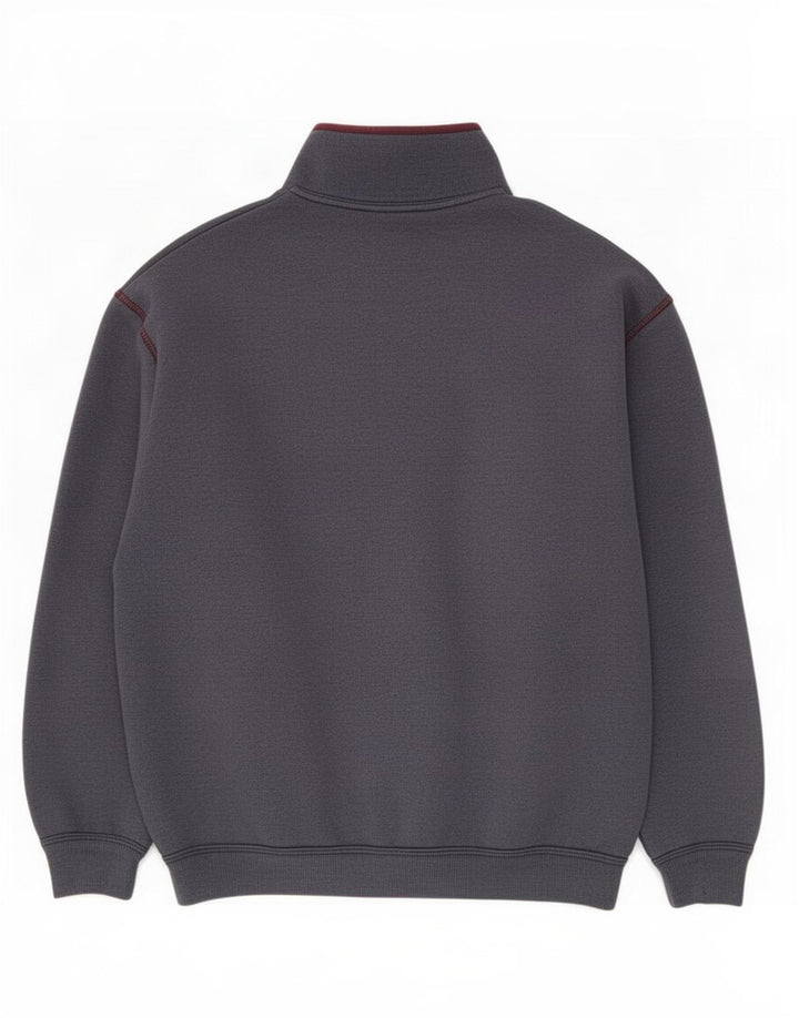 Roby moletom masculino com gola e botão, moletom médio azul marinho, algodão colorblock