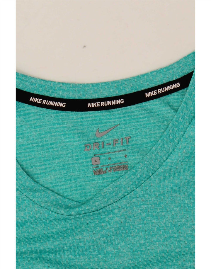 Nike Mens Dri Fit Camiseta Top Grande Turquesa