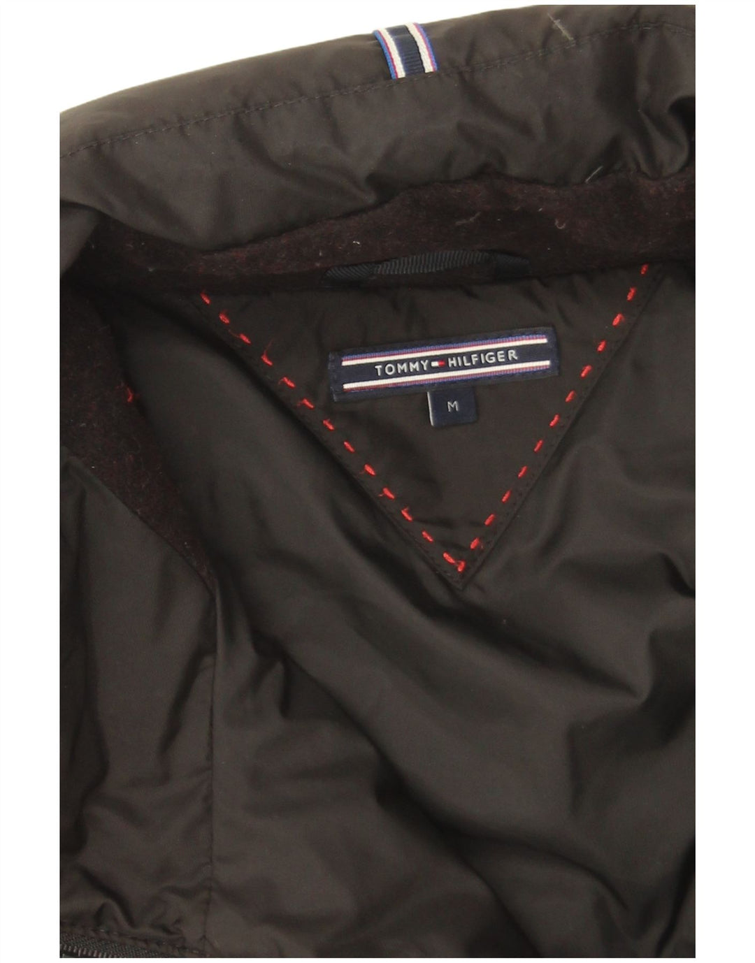 Casaco acolchoado feminino Tommy Hilfiger UK 14 poliéster preto médio