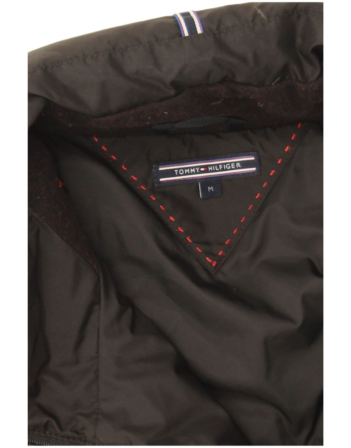 Casaco acolchoado feminino Tommy Hilfiger UK 14 poliéster preto médio