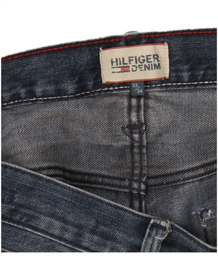 Tommy Hilfiger Masculino Slim Jeans W33 L34 Azul Marinho