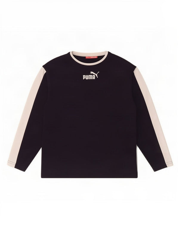 Puma Menino Top Manga Comprida 11-12 Anos Azul Marinho Colorblock