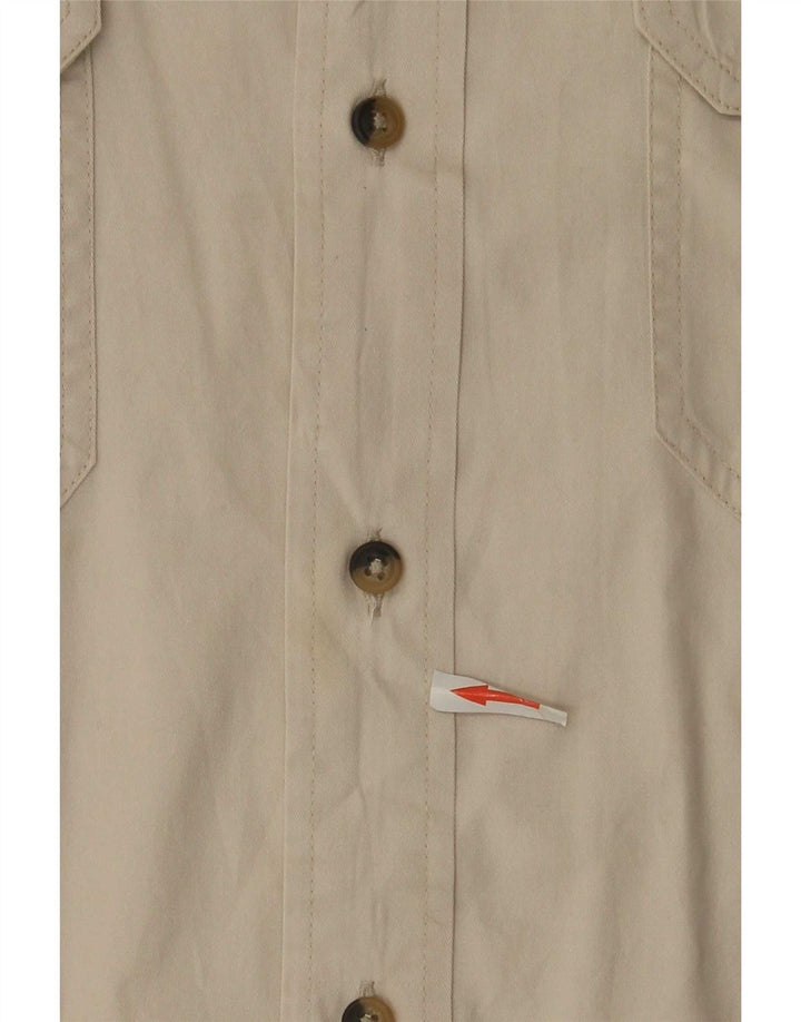 Camisa masculina de manga curta WRANGLER grande algodão bege