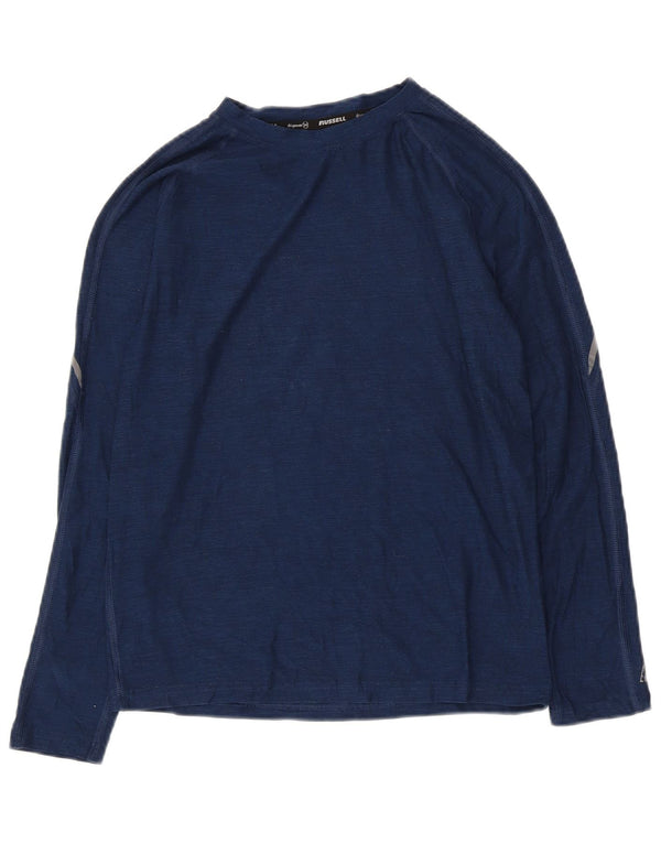 Russell Athletic Boys Dri-Power Top manga comprida 10-11 anos grande azul marinho