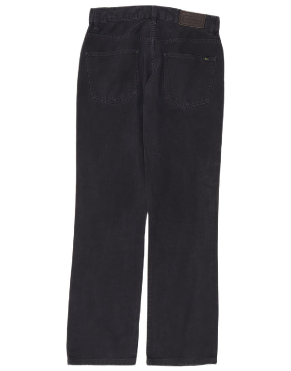 Lacoste Calça masculina reta casual W30 L30 algodão azul marinho