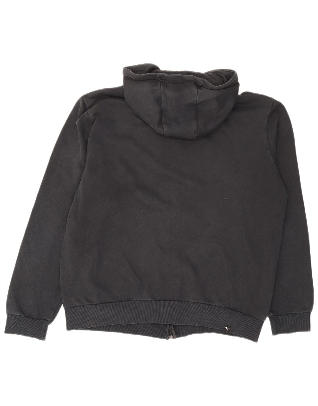 Suéter masculino Puma Graphic Zip com capuz grande algodão cinza