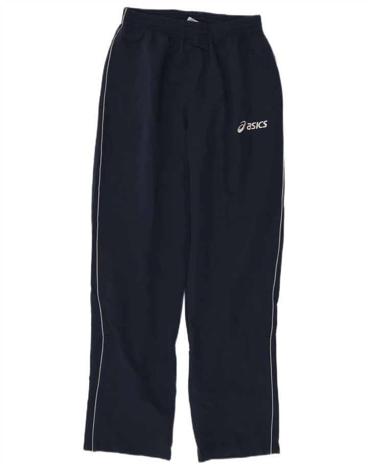 Calça de treino masculina ASICS pequena azul marinho poliéster