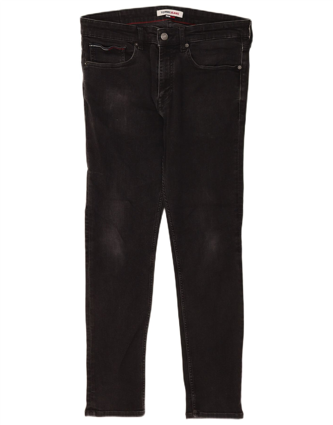 Tommy Hilfiger Masculino Slim Jeans W34 L29 Algodão Preto