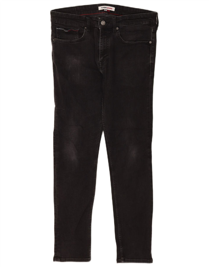 Tommy Hilfiger Masculino Slim Jeans W34 L29 Algodão Preto