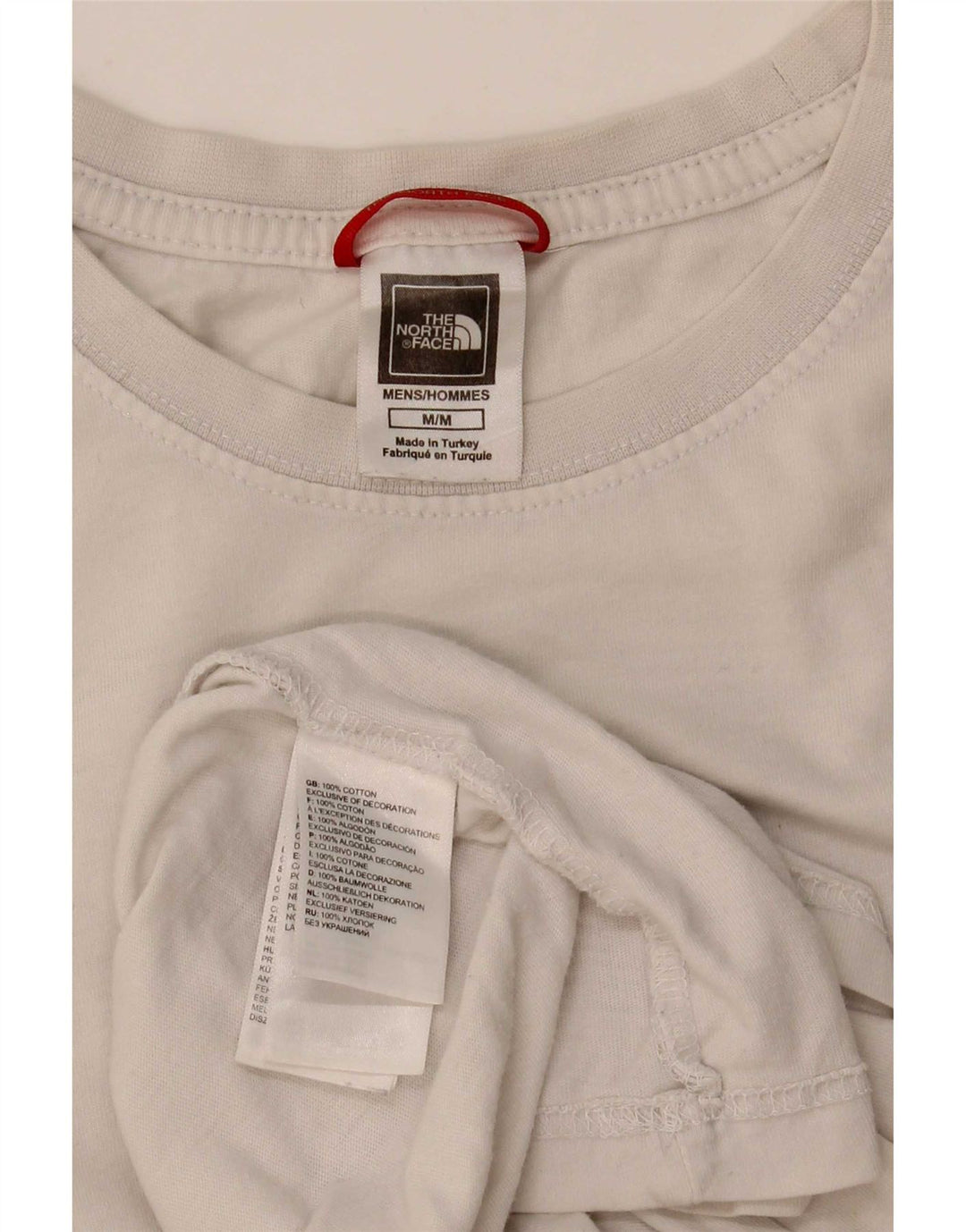 Camiseta gráfica masculina The North Face Top médio algodão branco