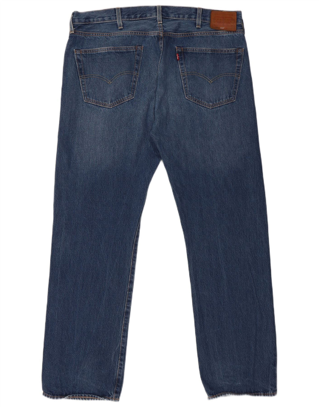 LEVI'S Masculino 501 Straight Jeans W38 L32 Azul Algodão