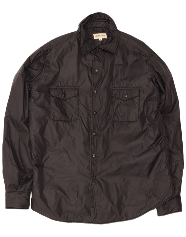 Jaqueta bomber masculina Alberto Aspesi UK 42 XL poliamida preta