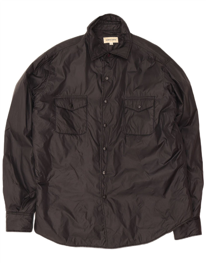 Jaqueta bomber masculina Alberto Aspesi UK 42 XL poliamida preta