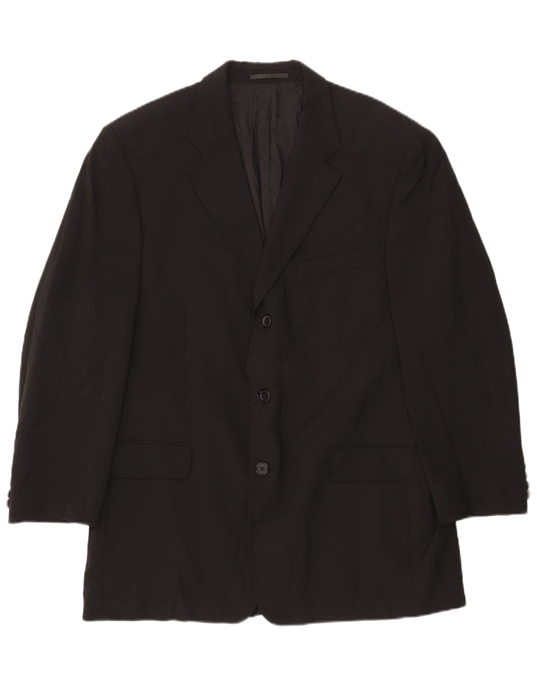 Jaqueta blazer masculina de 3 botões HUGO BOSS EU 54 2XL lã preta