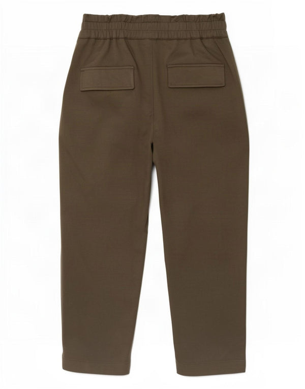 Calça feminina Zara cintura alta cortada média W28 L24 viscose verde