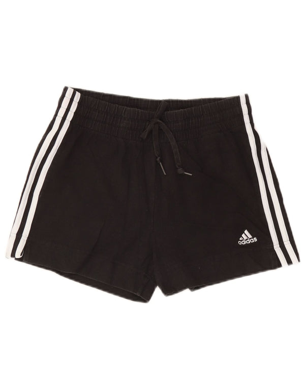 Shorts esportivos femininos Adidas UK 4/6 XS preto algodão