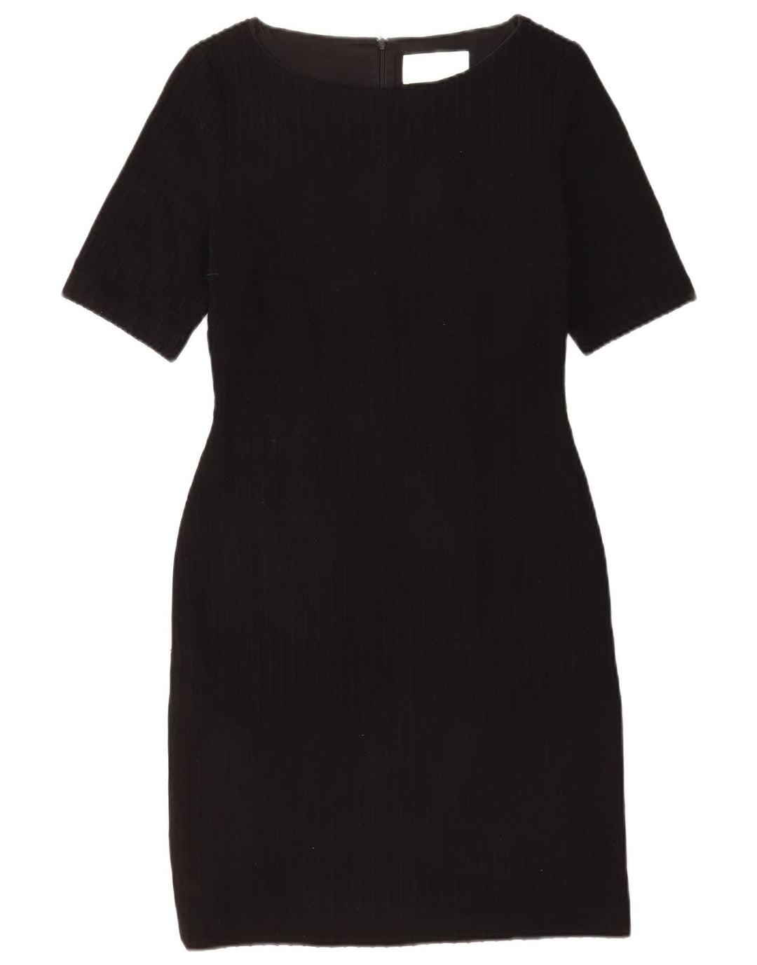 Vestido bainha feminino Hugo Boss Reino Unido 12 listrado preto médio