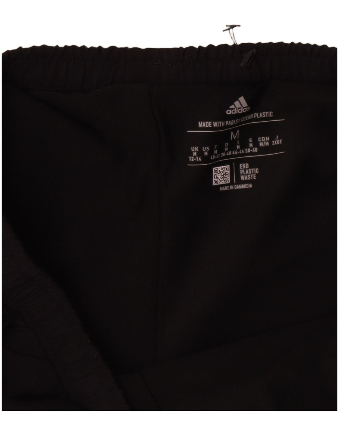Shorts esportivos femininos Adidas UK 12/14 médio preto poliéster