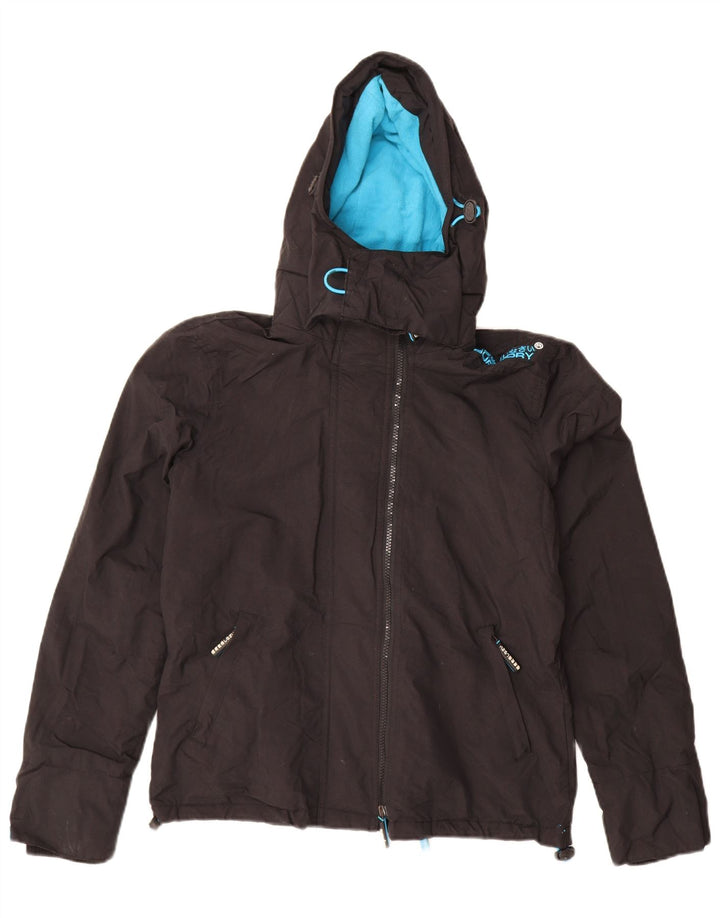 Jaqueta corta-vento masculina Superdry com capuz e blusão UK 38 médio preto