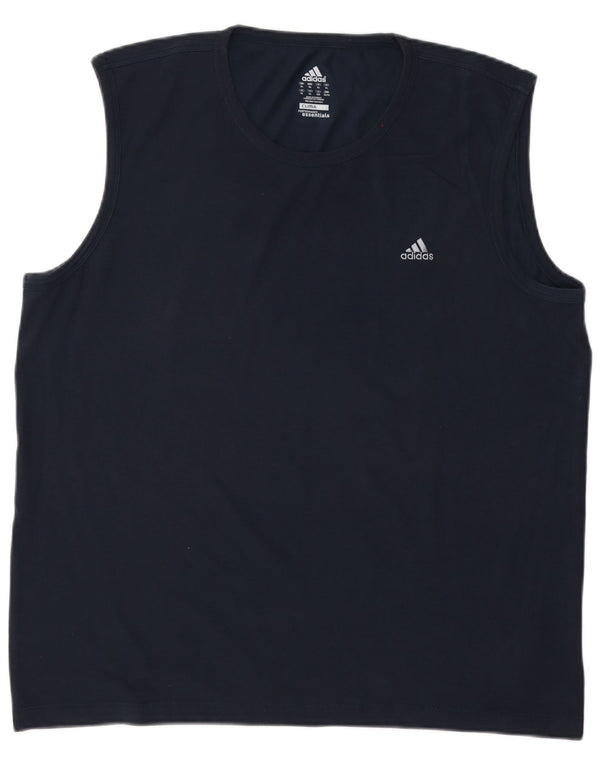 Adidas Mens Clima 365 Vest Top XL Azul Marinho Algodão