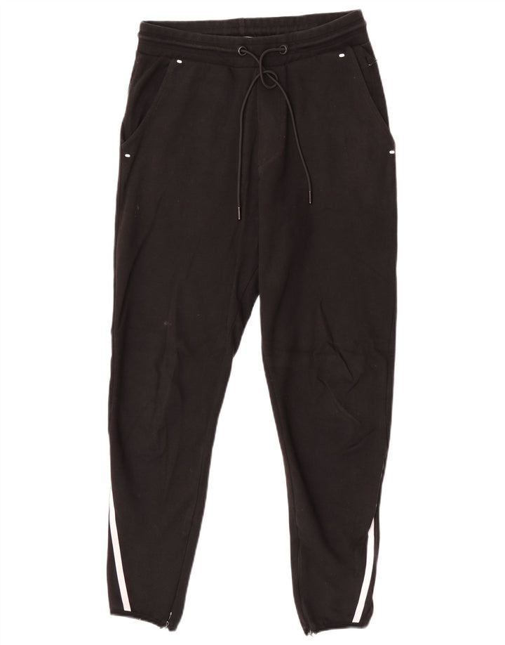 Calça de treino masculina Zara pequena de algodão preto