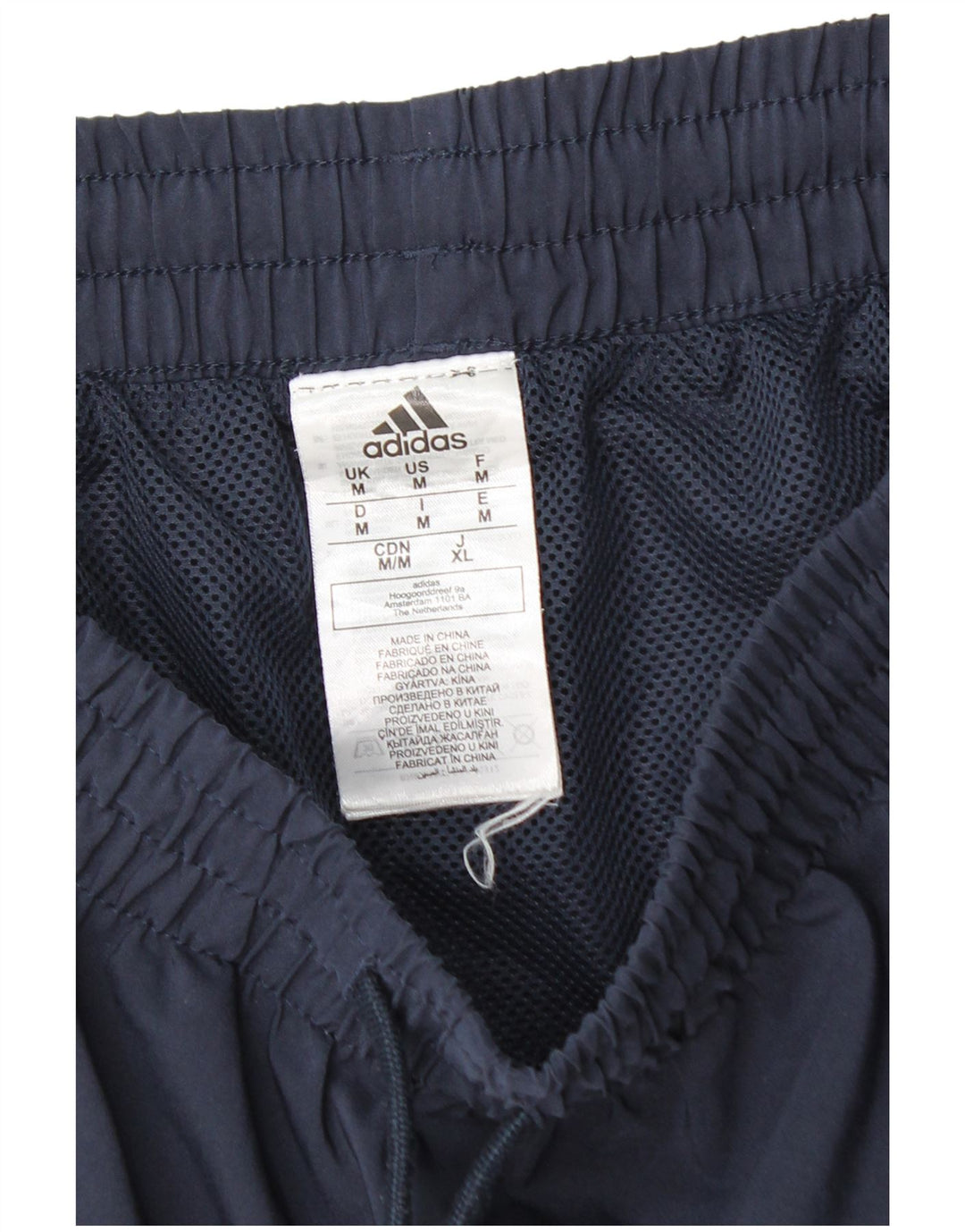 Shorts esportivos masculinos Adidas médio azul marinho poliéster
